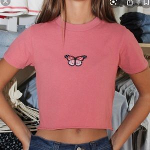 Pink cropped buttery shirt